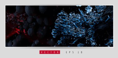 Soyut teknoloji dijital hi-tech konseptinin vektör pankartı web sitesi için hazır