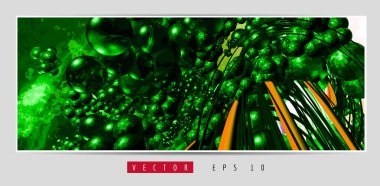 Soyut teknoloji dijital hi-tech konseptinin vektör pankartı web sitesi için hazır