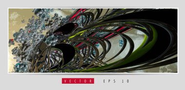 Soyut teknoloji dijital hi-tech konseptinin vektör pankartı web sitesi için hazır