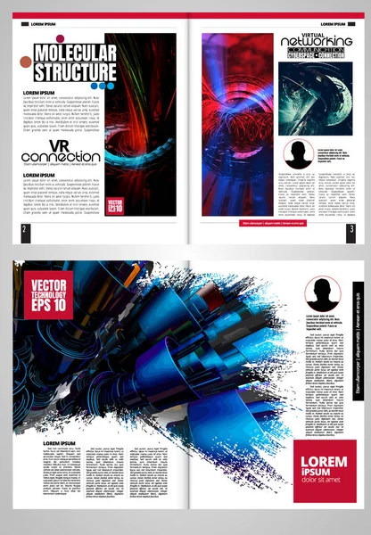 Modelos Vetoriais Modernos Para Brochura Revista Folheto Livreto Com Conceito —  Vetores de Stock