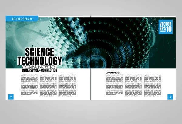 Magazine Technologie Impression Livre Électronique Vecteur Facile Éditer — Image vectorielle