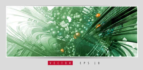 Vector Banner Tło Abstrakcyjnej Technologii Cyfrowej Tech Koncepcja Gotowa Strony — Wektor stockowy