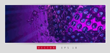 Soyut teknoloji dijital hi-tech konseptinin vektör pankartı web sitesi için hazır