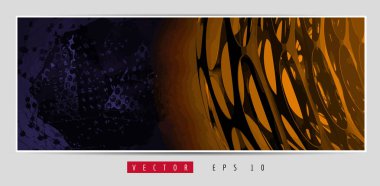 Soyut teknoloji dijital hi-tech konseptinin vektör pankartı web sitesi için hazır