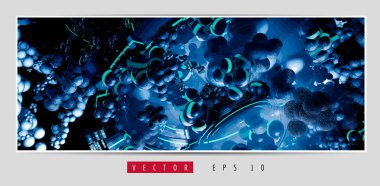 Soyut teknoloji dijital hi-tech konseptinin vektör pankartı web sitesi için hazır