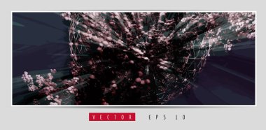 Soyut teknoloji dijital hi-tech konseptinin vektör pankartı web sitesi için hazır