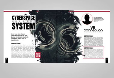 Baskı dergi, broşür düzeni düzenlenebilir için kolay