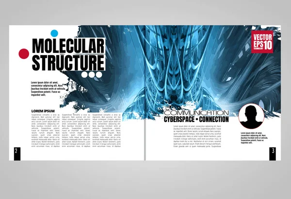 Book Design Met Abstract Technologie Concept — Stockvector