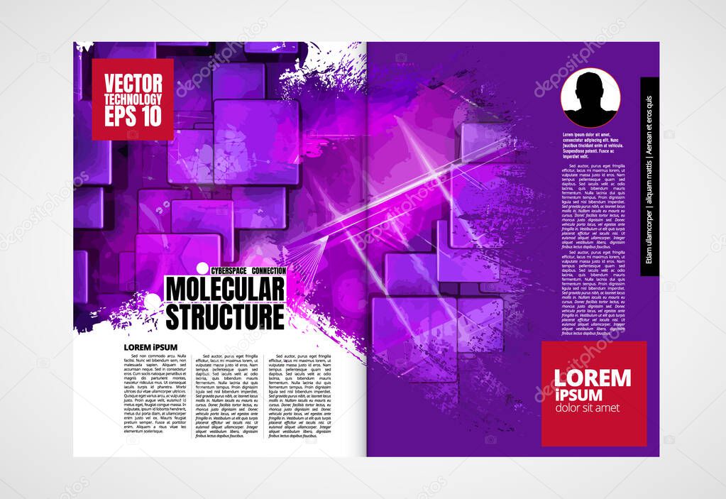 E-book design with abstract technology concept