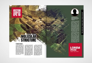 Şablon vektör tasarımı broşür, yıllık rapor veya dergi için kullanıma hazır
