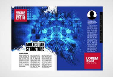 Şablon vektör tasarımı broşür, yıllık rapor veya dergi için kullanıma hazır