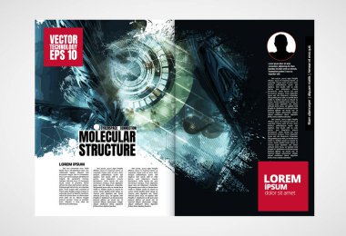 Şablon vektör tasarımı broşür, yıllık rapor veya dergi için kullanıma hazır