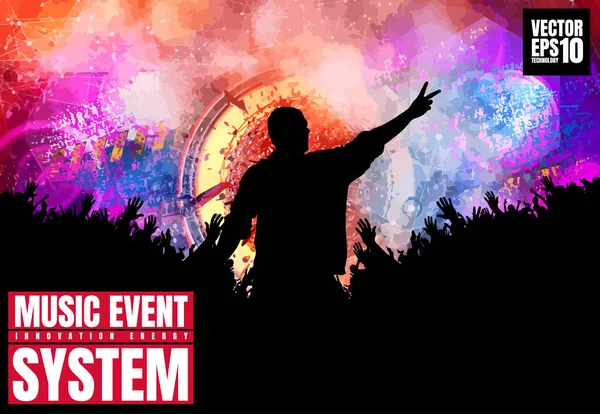 Gran Evento Musical Fondo Listo Para Cartel Banner — Vector de stock