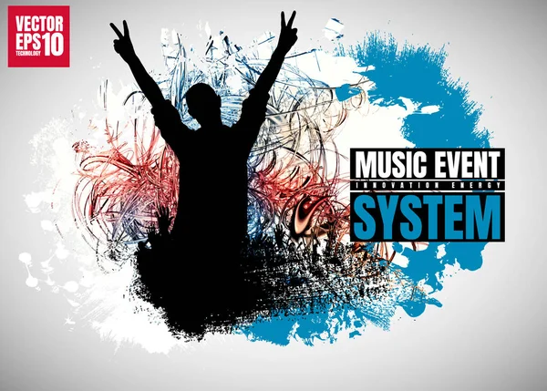 Gran Evento Musical Fondo Listo Para Cartel Banner — Vector de stock