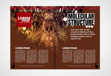 Broşür, dergi, broşür, broşür, arkaplanda teknoloji kavramı olan kitapçık için modern vektör şablonları