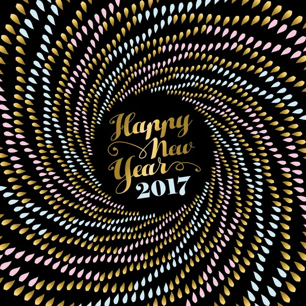 Neues Jahr 2017 Gold Mandala Kunst für Kartendesign — Stockvektor