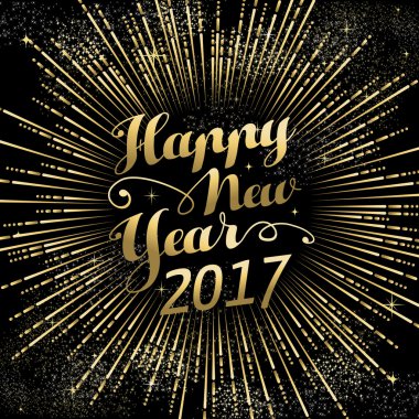 Mutlu Yıllar 2017 altın tatil arka plan