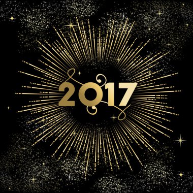 Mutlu yıllar 2017 fişek altın patladı