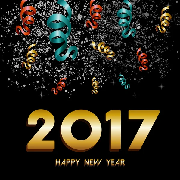 New Year 2017 firework explosion design — Stock Vector