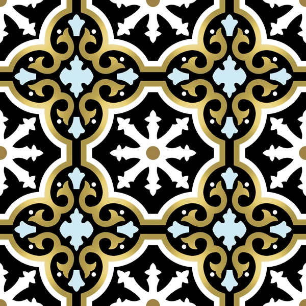 Gold ornamental seamless pattern in vintage style — Stock Vector