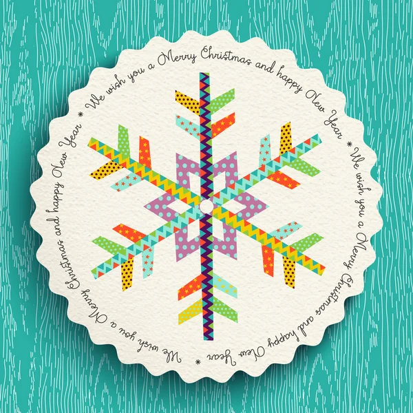 Joyeux Noël et nouvelle année fun conception de flocon de neige — Image vectorielle