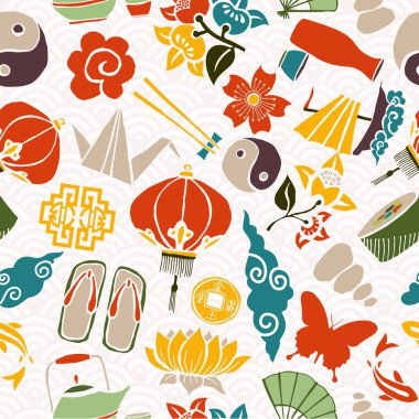 Çin yeni yılı Asya kültürü seamless modeli