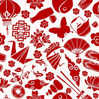 Çin yeni yılı Asya kültürü seamless modeli