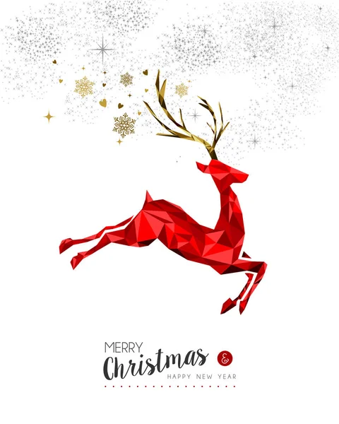 Gímszarvas dekoráció karácsony és újév — Stock Vector