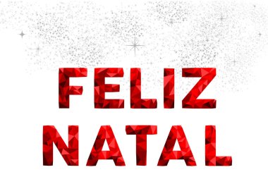 Portekizce dil neşeli Noel tipografi