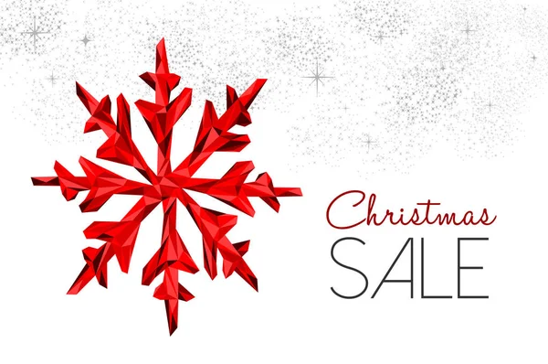 Weihnachtsverkauf rote Dekoration für Winterrabatt — Stockvektor