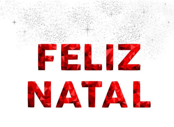 Joyeux Noël typographie en langue portugaise — Image vectorielle