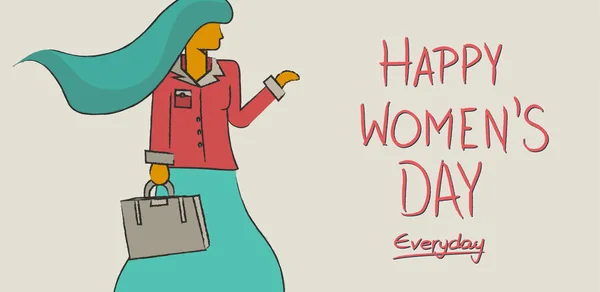 Щасливий міжнародний жіночий день концептуальний дизайн — стоковий вектор