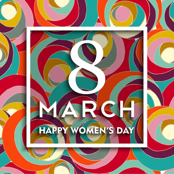 Boldog március 8-i nemzetközi női nap háttér — Stock Vector