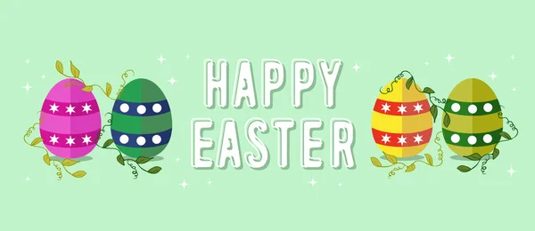 Šťastné Velikonoce jarní banner design pro oslavu — Stockový vektor