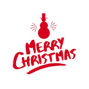 Noel alıntı yazı kardan adam illüstrasyon