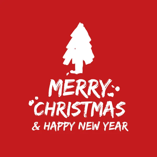 Boże Narodzenie tekst cytat kaligrafia drzewo ilustracja — Wektor stockowy
