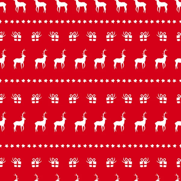 Noel Kızıl geyik dekorasyon arka plan doodle — Stok Vektör