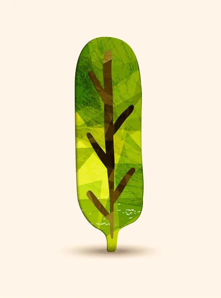 緑の木抽象イラスト自然デザイン — ストックベクタ
