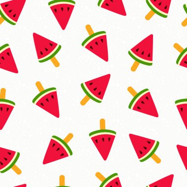 Yaz karpuz dondurma seamless modeli
