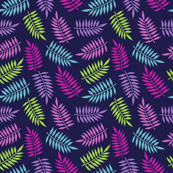 Tropische Sommer Palme Dschungel Blatt Muster — Stockvektor
