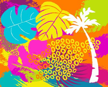 Tropikal yaz doğa arka plan sanat