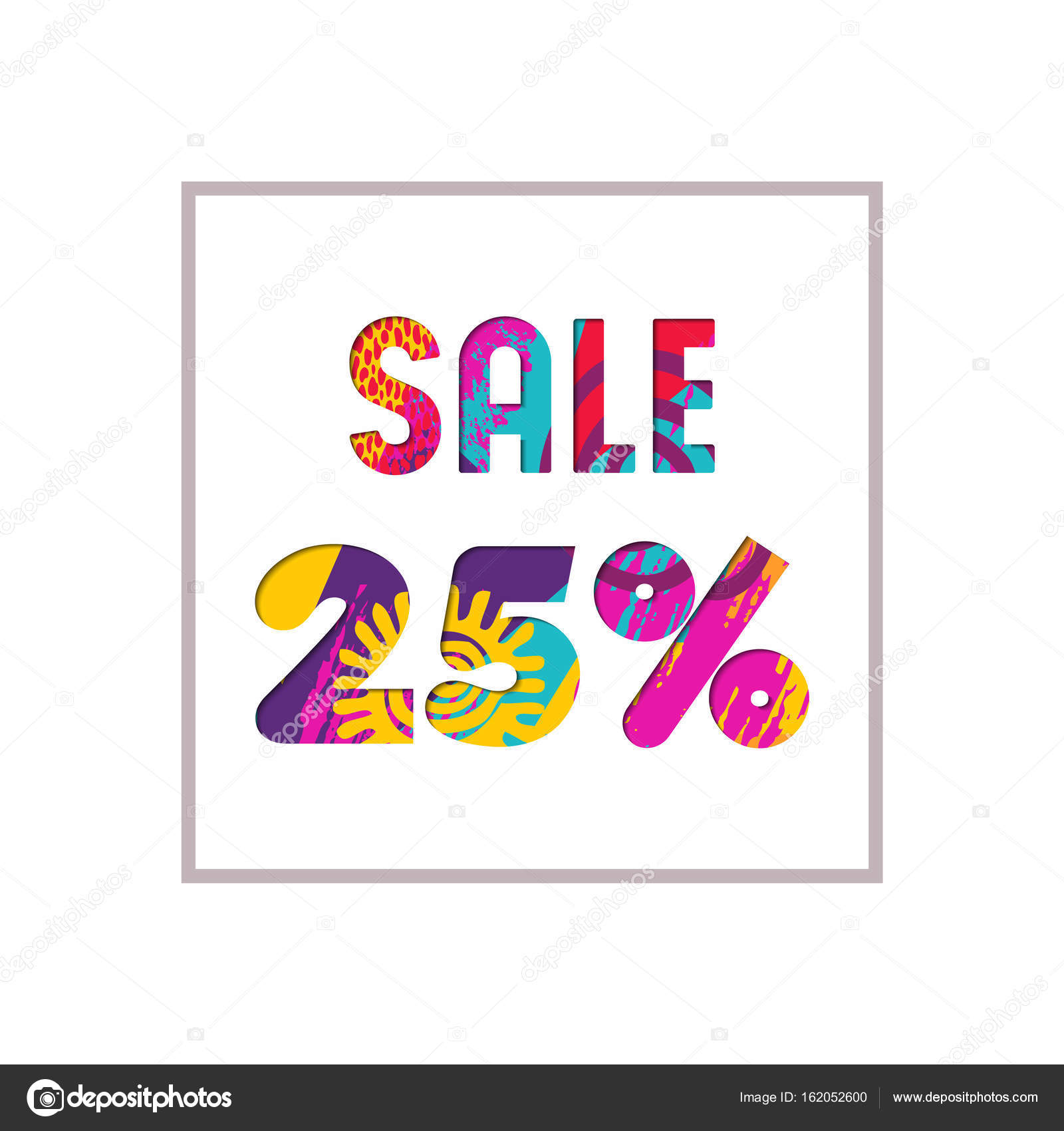 Sale 25 Off Color Quote For Business Discount Stock Vector