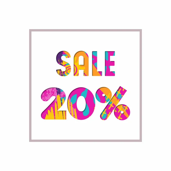 Sprzedaż 20% off kolor cytat dla business zniżki — Wektor stockowy