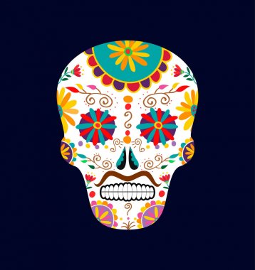 Gün ölü Meksika şeker kafatası dekorasyon sanat