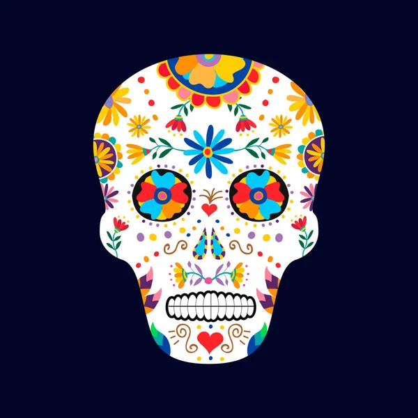 Day of the dead skull for mexican celebration — Stock Vector