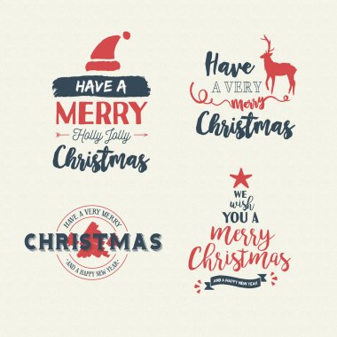 Noel tatil sezonu retro alıntı yazı ayarla