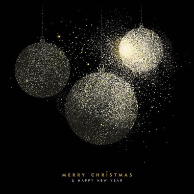 Noel ve yeni yıl altın önemsiz şey sanat glitter