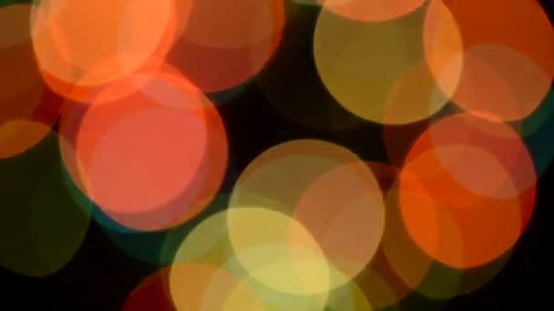 Color vibrante borroso decoración de la luz de Navidad — Vídeos de Stock
