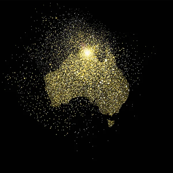 オーストラリア ゴールドラメ コンセプト シンボル図 — ストックベクタ