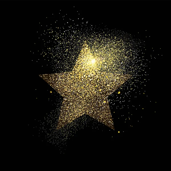 Stjärna guld glitter art konceptet symbol illustration — Stock vektor